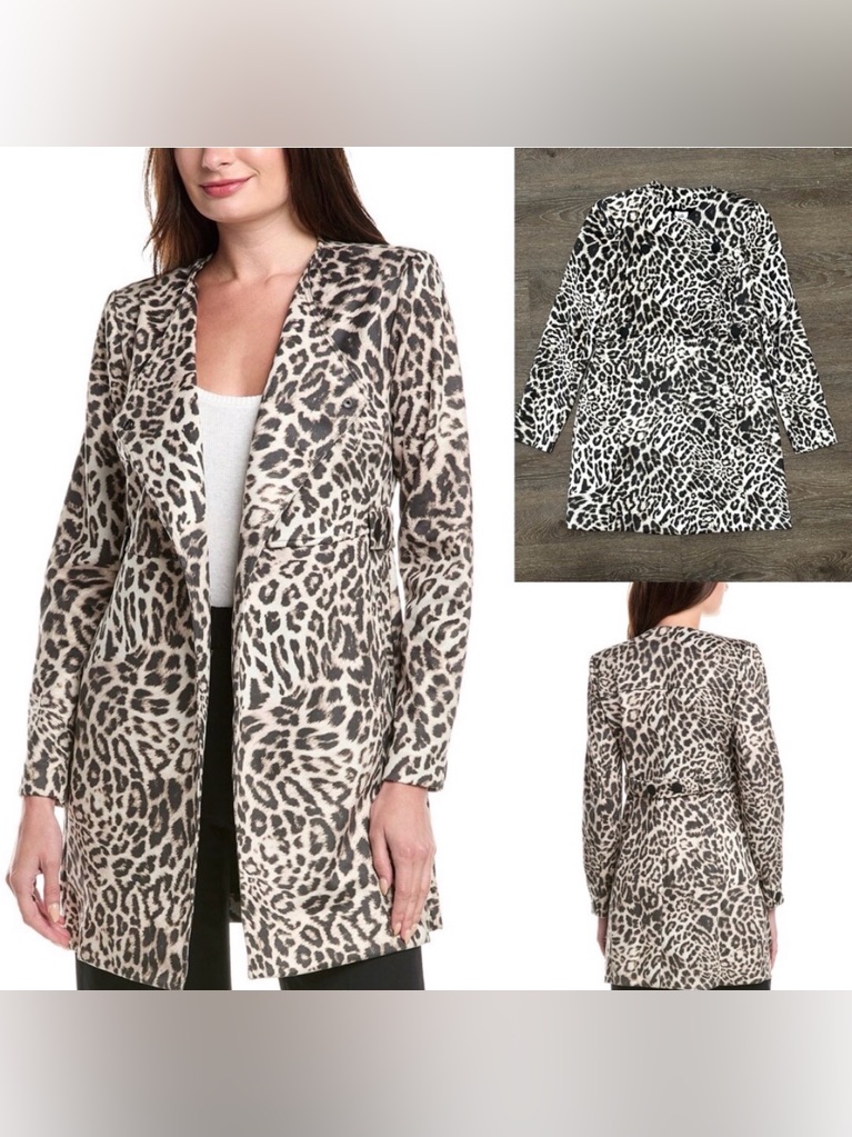 Cabi Sophia Jacket Blazer Leopard Animal Print Size Small S Euc